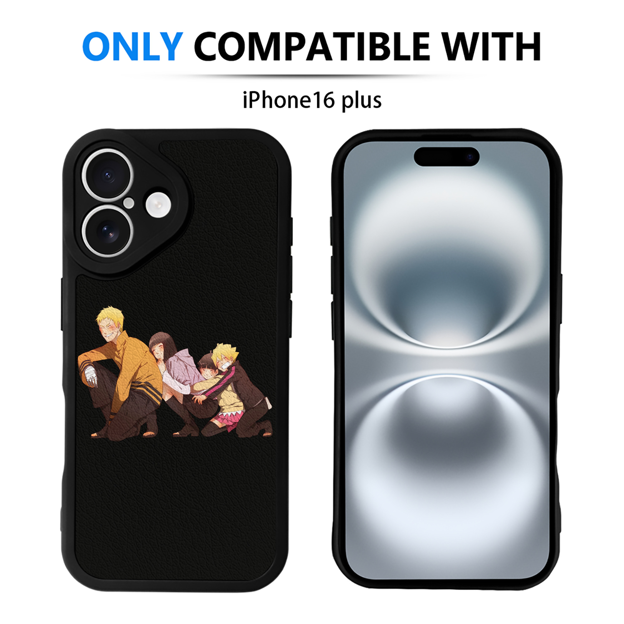 （画像用） NARUTO -ナルト- うずまき ナルト Uzumaki Naruto 【iPhone 16シリーズ対応】シリコンスマホケース（レザー調） 材質：シリコン
